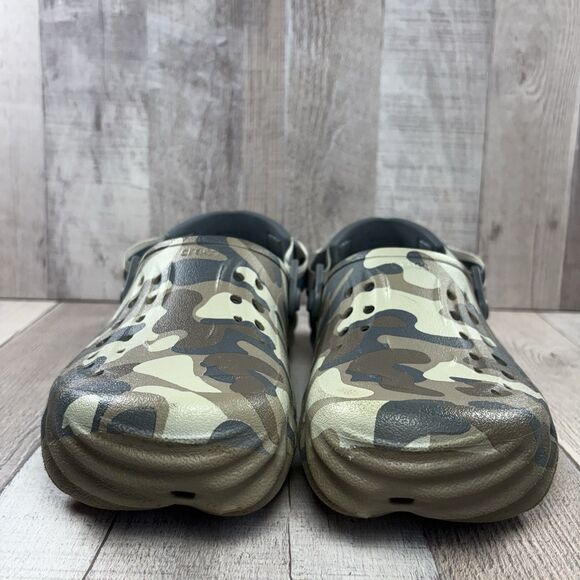Crocs Echo Camo Redux Big Kids Boys Size 5 Clog Slip-On Shoes Sandal Shoes Green - Picture 3 of 11